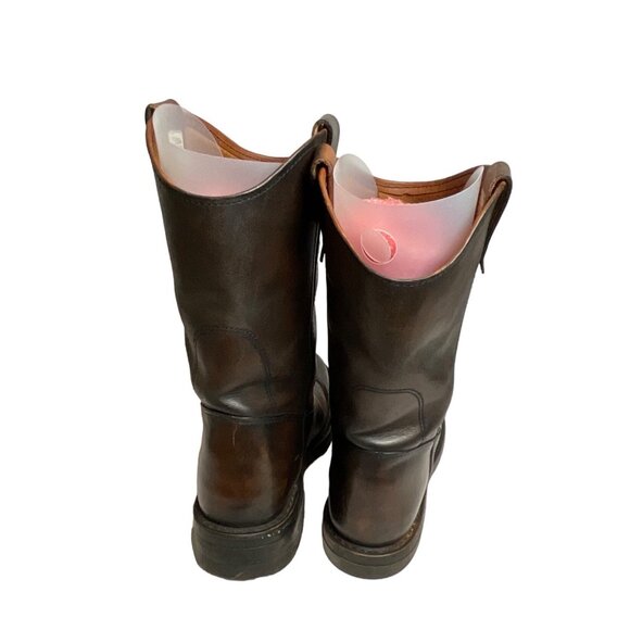 Vtg. Mason Boot Brown Leather Cowboy Boots Rugged Western Style Mens Sz 8.5 D - Picture 3 of 9